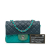 Chanel AB Chanel Blue Lambskin Leather Leather Mini Rectangular Classic Tricolor Lambskin Flap France