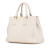 Prada B Prada White Calf Leather Vitello Daino Satchel Italy