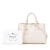 Prada B Prada White Calf Leather Vitello Daino Satchel Italy