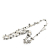 Chanel AB Chanel Silver Silver Metal Faux Pearl Beaded CC Gingham Bow Charms Necklace Italy