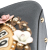 Dolce&Gabbana AB Dolce & Gabbana Black Calf Leather Medium skin Miss Sicily Floral Clock Satchel Italy