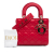 Christian Dior AB Dior Red Lambskin Leather Leather Small Lambskin Cannage My ABCDior Lady Dior Italy