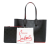 Christian Louboutin AB Christian Louboutin Black Calf Leather skin Loubinthesky Cabata Tote Italy