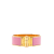 Hermès AB Hermès Pink with Gold Enamel Other Wide Charniere Hinged Bracelet PM France