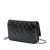 Chanel B Chanel Black Patent Leather Leather CC Quilted Patent Wallet On Chain France