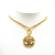 Chanel B Chanel Gold Gold Plated Metal CC Round Pendant Necklace France