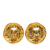 Chanel B Chanel Gold Gold Plated Metal Round Faux Pearl Clip on Earrings France