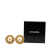 Chanel B Chanel Gold Gold Plated Metal Round Faux Pearl Clip on Earrings France