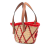 Loewe B LOEWE Brown Beige Raffia Natural Material Small Animal Embroidered Basket Tote Spain