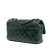 Chanel B Chanel Green Dark Green Calf Leather Medium Glazed skin Duo Color Flap Italy