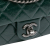 Chanel B Chanel Green Dark Green Calf Leather Medium Glazed skin Duo Color Flap Italy