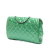 Chanel B Chanel Green Light Green Patent Leather Leather CC Quilted Patent Clutch with Chain Italy