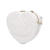 Chanel AB Chanel White Ivory Lambskin Leather Leather Large Lambskin CC in Love Heart Crossbody France