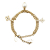 Louis Vuitton B Louis Vuitton Gold Gold Plated Metal Faux Pearl Charm Bracelet Italy