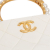 Chanel AB Chanel White Ivory Lambskin Leather Leather Quilted Lambskin Pearl Crown Handle Clutch Bag Italy