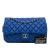 Chanel AB Chanel Blue Caviar Leather Leather Jumbo Quilted Caviar Easy Flap Italy