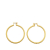 Chanel AB Chanel Gold Gold Plated Metal Hoop Push Back Earrings France