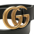 Gucci AB Gucci Black Calf Leather GG Marmont Belt Italy