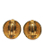 Chanel AB Chanel Gold Gold Plated Metal CC Clip On Earrings France