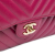 Chanel AB Chanel Pink Lambskin Leather Leather Small Classic Chevron Lambskin Double Flap France