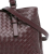 Bottega Veneta B Bottega Veneta Red Burgundy Calf Leather Small Intrecciato Roma Satchel Italy