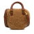 Celine AB Celine Brown Beige Fur Natural Material Shearling Heart Satchel Italy