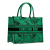 Christian Dior AB Dior Green Canvas Fabric Medium Embroidered Book Tote Italy