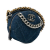 Chanel AB Chanel Blue Denim Denim Fabric 19 Round Clutch with Chain Italy