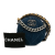 Chanel AB Chanel Blue Denim Denim Fabric 19 Round Clutch with Chain Italy