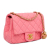 Chanel AB Chanel Pink Lambskin Leather Leather Mini Square Classic Lambskin Pearl Crush Flap Italy