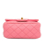 Chanel AB Chanel Pink Lambskin Leather Leather Mini Square Classic Lambskin Pearl Crush Flap Italy