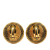 Chanel B Chanel Gold Gold Plated Metal CC Clip On Earrings France