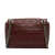 Chanel B Chanel Red Burgundy Calf Leather Aged skin CC Square Flap Italy