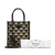 Prada AB Prada Brown with Black Canvas Fabric Mini Symbole Triangolo Tote Italy