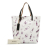 Marni AB Marni White Coated Canvas Fabric Printed Tote Bag Italy