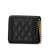 Chanel AB Chanel Black Caviar Leather Leather Quilted Caviar Boy Card Holder with Chain Italy