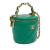 Chanel AB Chanel Green Lambskin Leather Leather Quilted Lambskin Afternoon Tea Vanity Case with Chain Italy