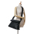 Bottega Veneta AB Bottega Veneta Black Nappa Leather Leather Nappa Intrecciato Fold Over Flap Crossbody Italy