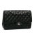 Chanel B Chanel Black Lambskin Leather Leather Jumbo Classic Lambskin Double Flap Italy