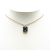 Chanel B Chanel Black with Silver Resin Plastic Square CC Rhinestone Pendant Necklace France