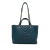 Chanel B Chanel Blue Dark Blue Calf Leather CC Chevron skin Statement Shopping Tote Italy