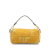 Fendi AB Fendi Yellow with White Canvas Fabric Sarah Coleman FF Fisheye Baguette Satchel Italy