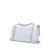 Chanel B Chanel Silver Lambskin Leather Leather Medium Classic Perforated Lambskin Double Flap France