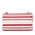 Chanel B Chanel Red Cotton Fabric Maxi Stripe Jersey Felt and Rope Flap Italy