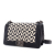 Chanel AB Chanel Black with White Calf Leather Medium Bicolor Woven skin Boy Flap France