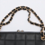 Chanel Chocolate Bar Black Lambskin Leather Chain