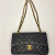 Chanel Double Flap 1989-1991 Black Lambskin Small