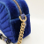 Gucci GG Marmont Blue Suede Small Matelassé Shoulder Bag