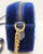 Gucci GG Marmont Blue Suede Small Matelassé Shoulder Bag