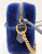 Gucci GG Marmont Blue Suede Small Matelassé Shoulder Bag